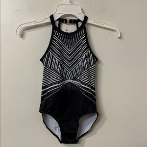 Chic Black and White Kids Bodysuit leotard